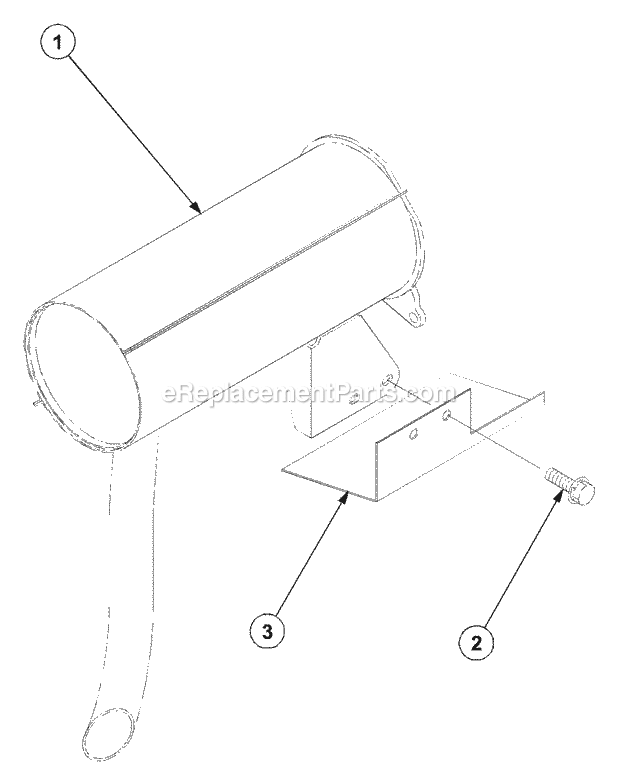 Muffler Diagram and Parts List for 7532 54AF44G-710, 54AH44G-710, 54AN44G-710 Cub Cadet Lawn Tractor